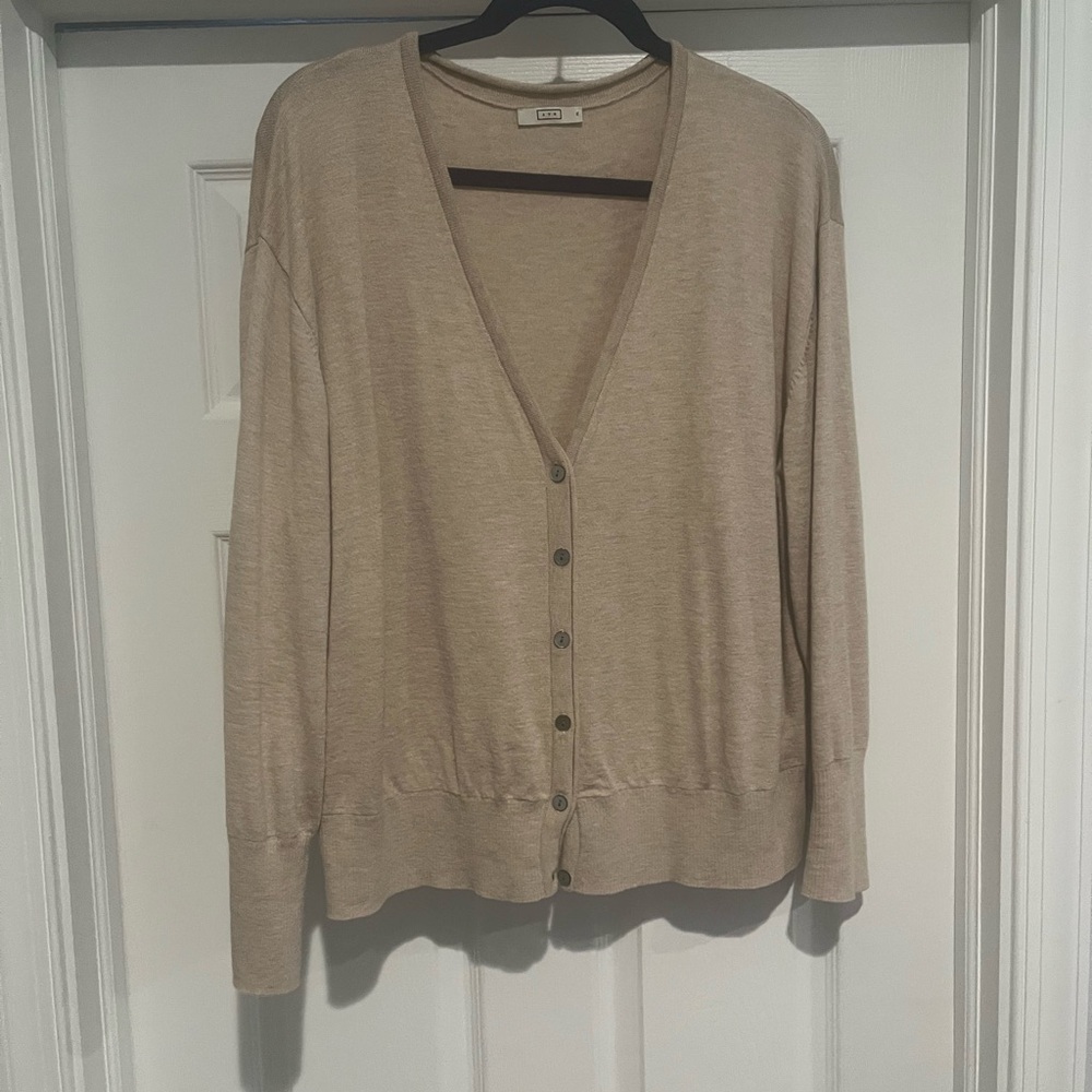 AYR Beige Button-Up Women's Cardigan